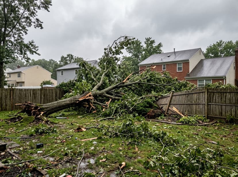 Before - Storm Damage Cleanup